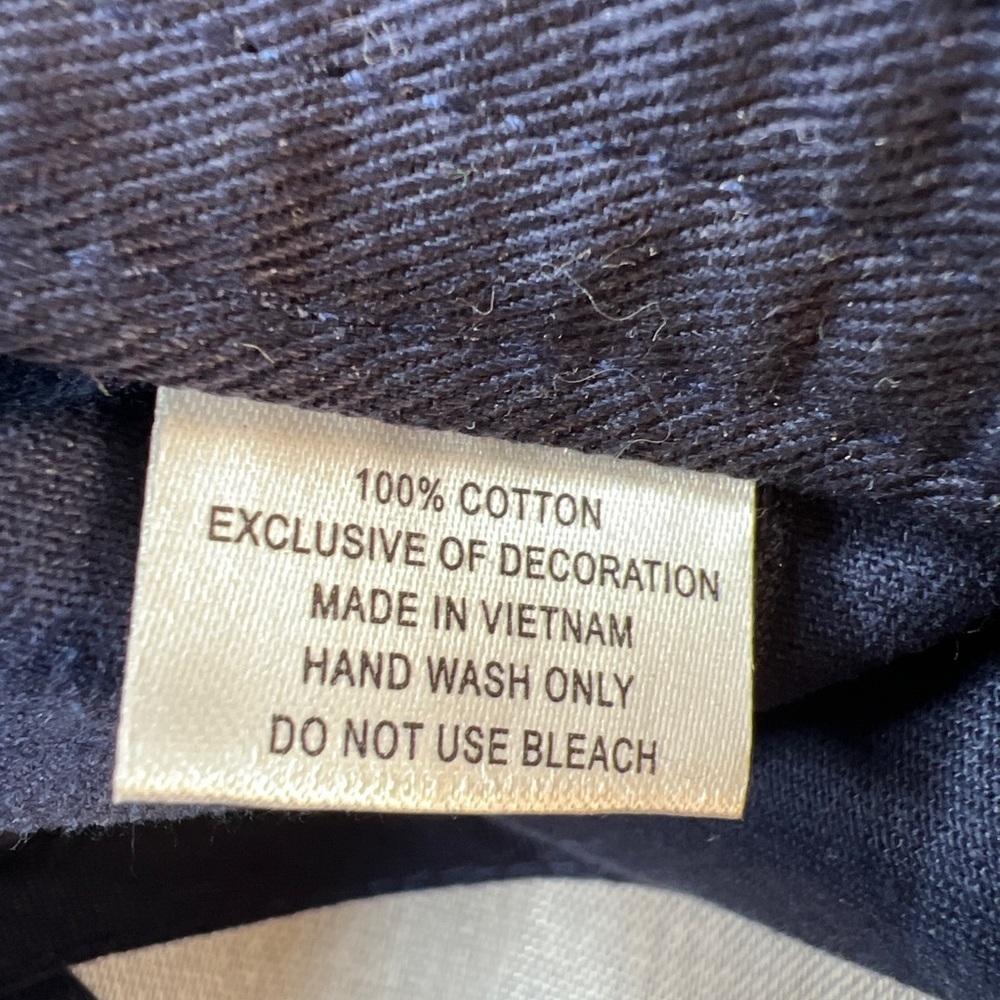 Property Of MCRD Baseball Cap 1957 San Diego Navy Blue Gold Stitching Snap Back - Picture 7 of 10